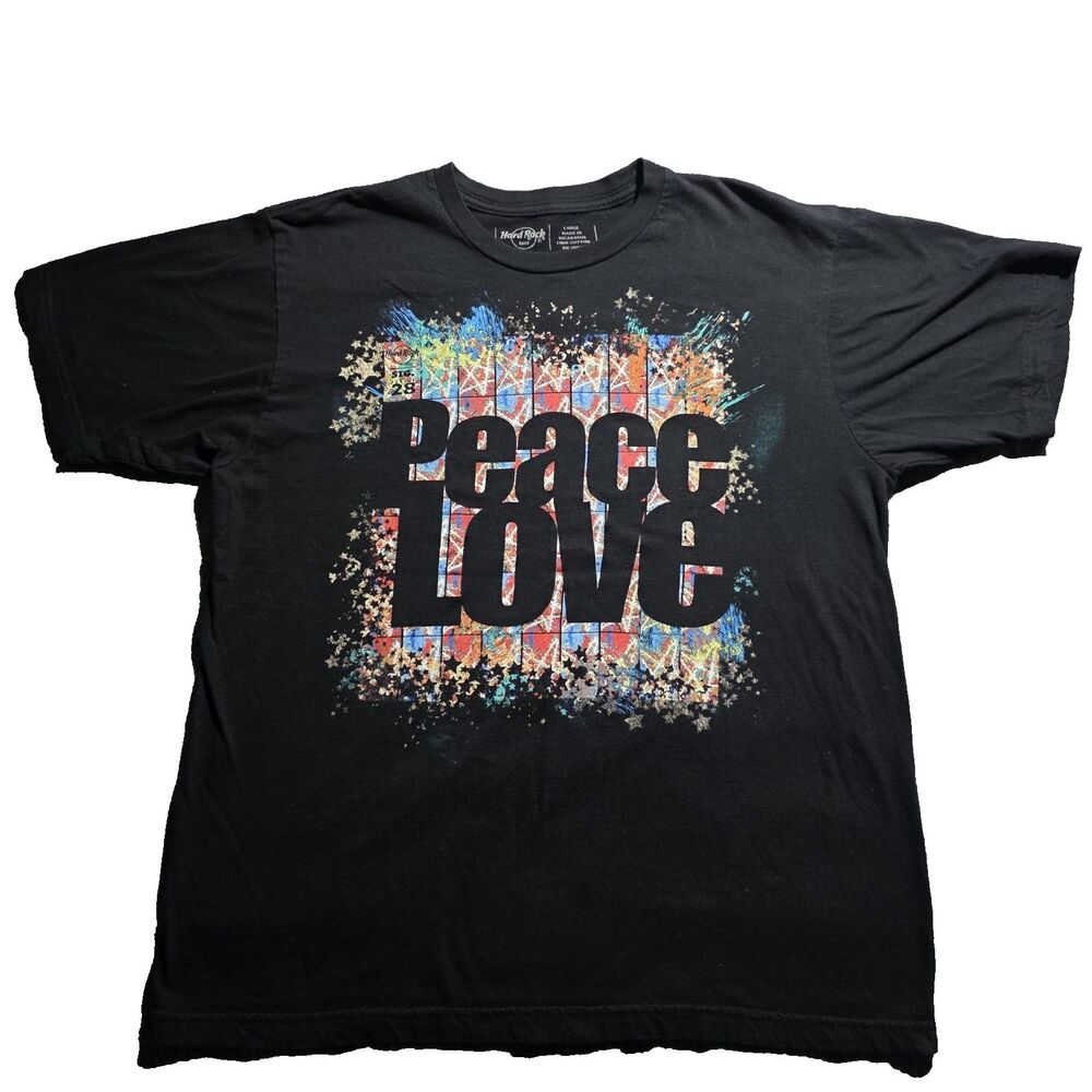 Ringo Starr Peace Love Hard Rock Cafe Signature T-Shirt Men’s L Black